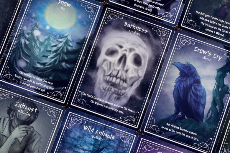 Event cards in Victim the Cursed Forest are sure to slow the players escape attempts
